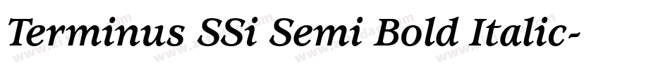 Terminus SSi Semi Bold Italic字体转换
